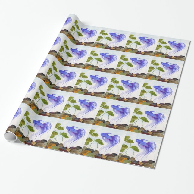 Betta Fish Wrapping Paper (Unrolled)