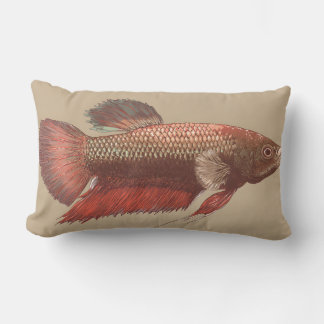 Betta illustration lumbar pillow
