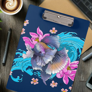Betta Siamese Fighting Fish Clipboard
