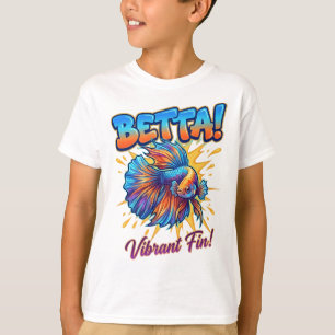 BETTA! Vibrant Fin Kids T-Shirt – Colorful Betta