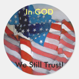 Better America Cross Flag Classic Round Sticker