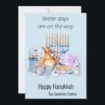 Better Days are on the Way Hanukkah 2021 Holiday Card<br><div class="desc">This design was created though digital art. It may be personalized in the area provided by changing the photo and/or text. Or it can be customized by choosing the click to customize further option and delete or change the colour the background, add text, change the text colour or style, or...</div>