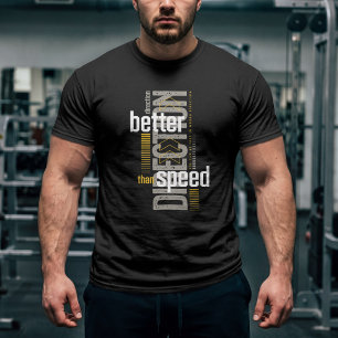 Better Direction Than Speed – Motivational Typogra T-Shirt