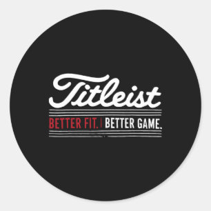 Better Fit Better Game Golf Retro Style Glofer Classic Round Sticker