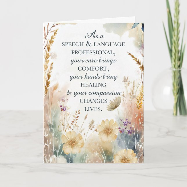 Better Hearing and Speech Month Appreciation SLP Card (Front)