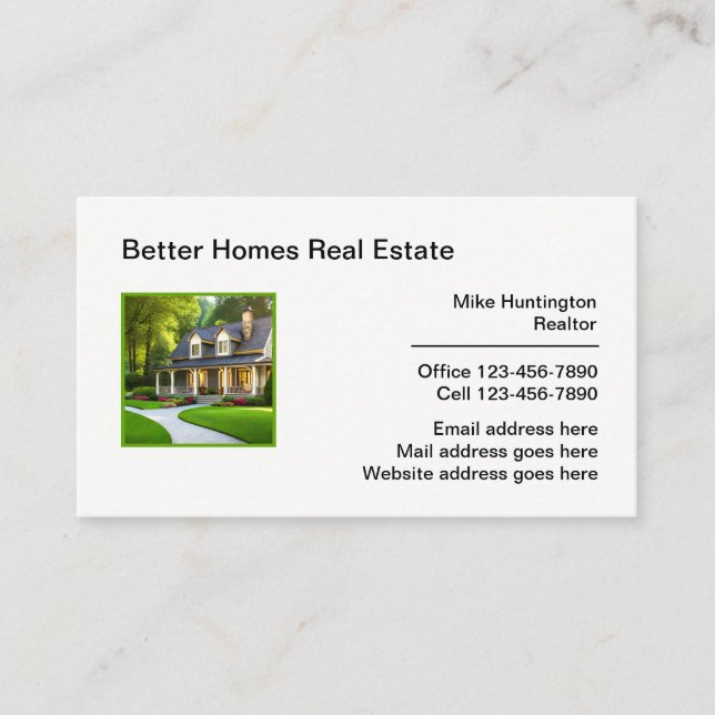 Better Homes And Real Estate Business Card (Front)