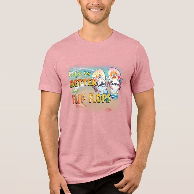 Better in Flip Flops Beach Tri-Blend Shirt (Front)