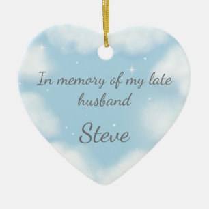 "Better Late Than Never" Funny Widow Custom Heart Ceramic Ornament