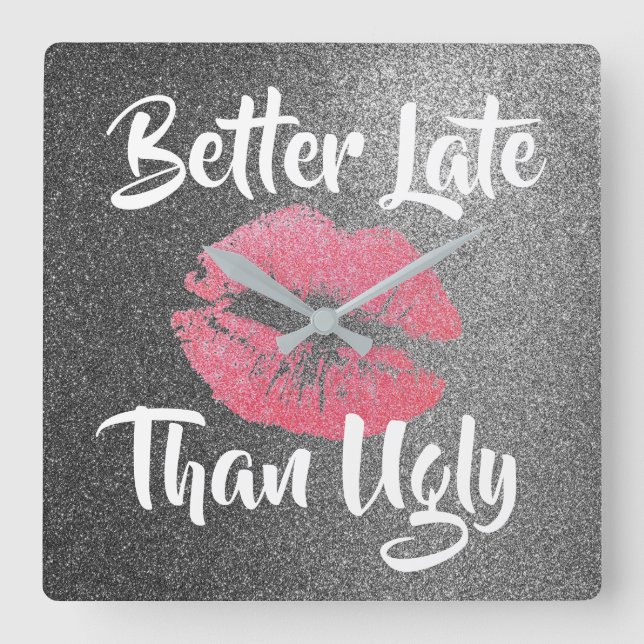 Better Late than Ugly, Faux Glitter Clock (Front)