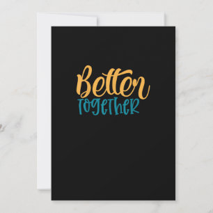 Better Off Together Quote Positive Minimal Design Holiday Card