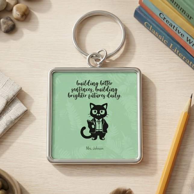 Better Sentences Brighter Futures English Teacher Keychain (Creator Uploaded)