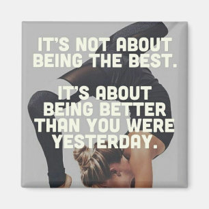 Better Than Yesterday - Women's Yoga Motivational Magnet