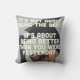 Better Than Yesterday - Women's Yoga Motivational Throw Pillow