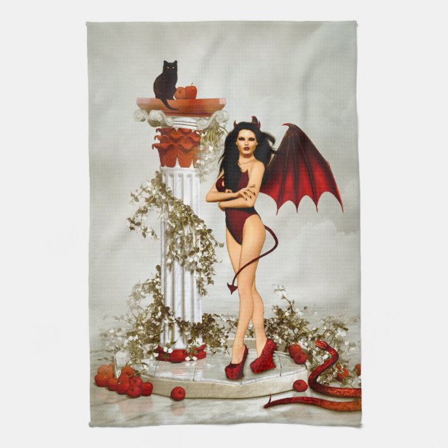 Better The Devil You Know Kitchen Towel (Vertical)
