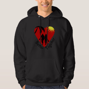 Better Together Couple holding hands Palm Tree & Hoodie