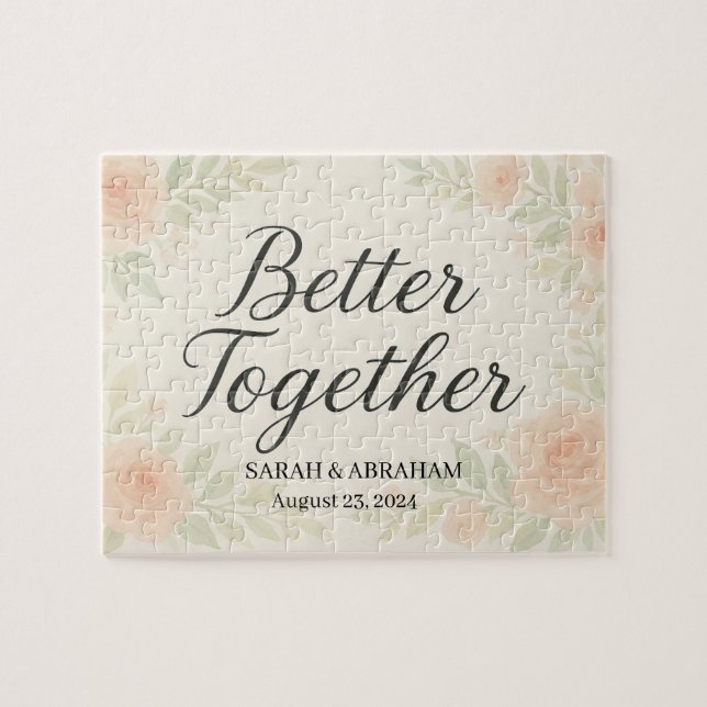 Better Together Customizable Wedding Puzzle Favour (Horizontal)
