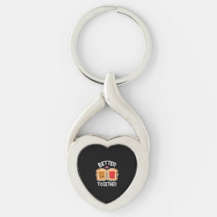 Better Together Fun Couple Playful Style  Keychain