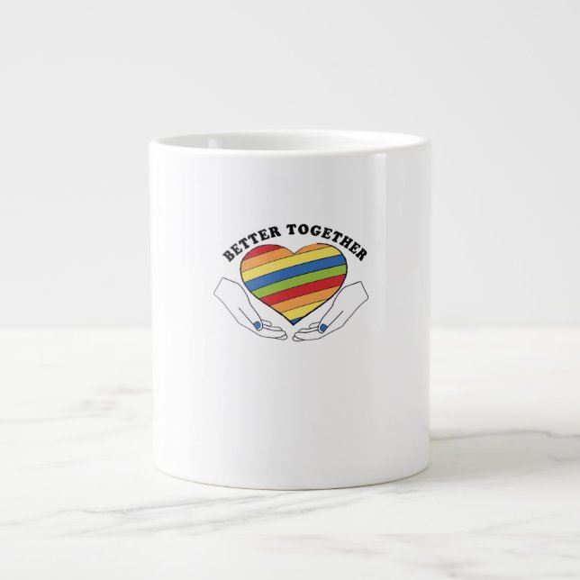Better Together Graphics Creative Style  Large Coffee Mug (Front)