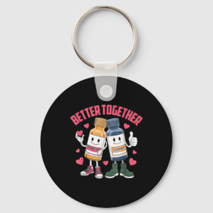 Better-together Haldol Ativan Icu Nurse Valentines Keychain