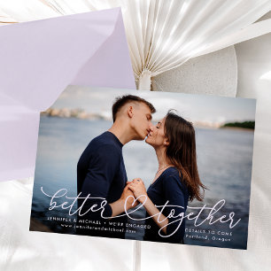 Better Together Heart Photo Engagment Announcement