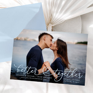 Better Together Heart Photo Engagment Announcement