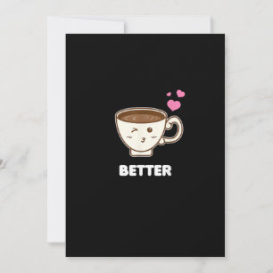 Better Together His And Her Funny Coffee Lover Gif Holiday Card
