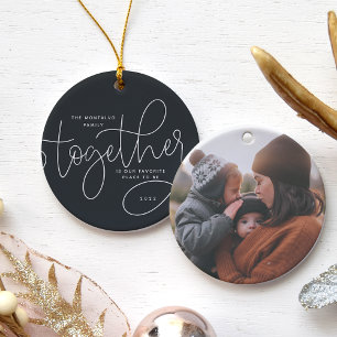 Better Together   Holiday Photo Ceramic Ornament