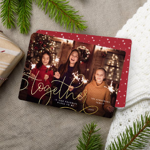 Better Together   Horizontal Photo Foil Holiday Card