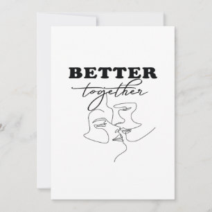 Better Together Kissing Romantic Design  Holiday Card