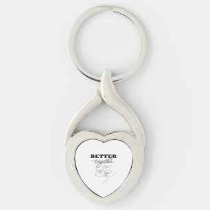 Better Together Kissing Romantic Design  Keychain