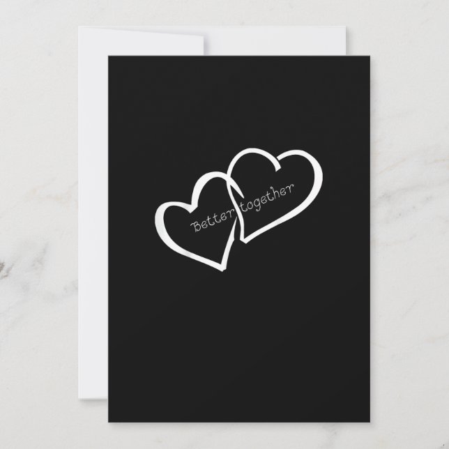 Better Together Long Distance Relationship Modern  Holiday Card (Front)