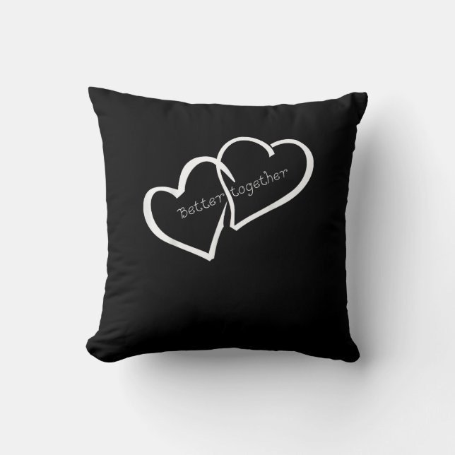 Better Together Long Distance Relationship Modern  Throw Pillow (Front)
