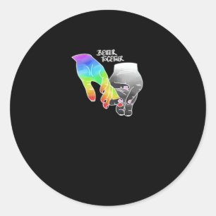 Better Together Minimal Design  Classic Round Sticker