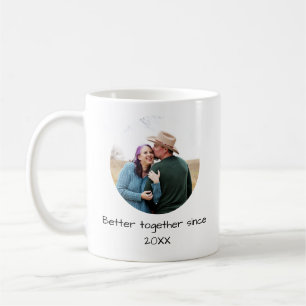 Better Together Personalized Photo Year Couple Coffee Mug
