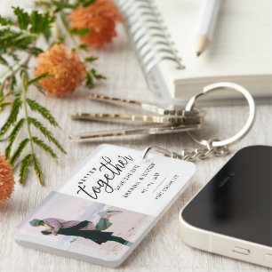 Better Together Photo save The Date Keychain