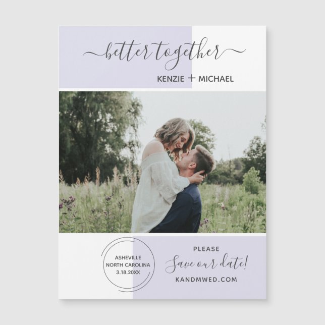 Better Together Photo Save the Date Wedding Modern (Front)