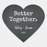 Better Together Script Names Wedding Chalkboard