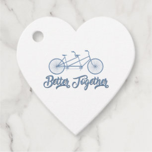 Better Together Tandem Bicycle Cyclist Cycling Gra Favour Tags