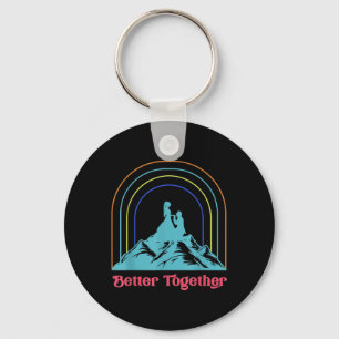 Better Together Wedding Groom Bride Husband Wife M Keychain