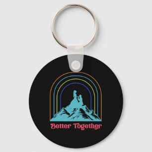 Better Together Wedding Groom Bride Husband Wife M Keychain