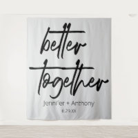Better Together Wedding Personalized Backdrop