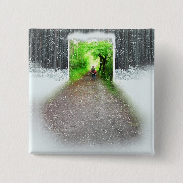 Better weather 2 inch square button (Front)