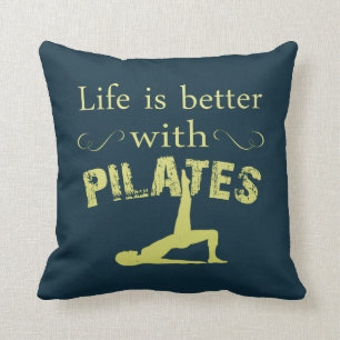Better with PILATES Throw Pillow