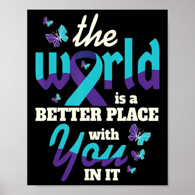Better with You Suicide Awareness Mental Health  Poster (Front)