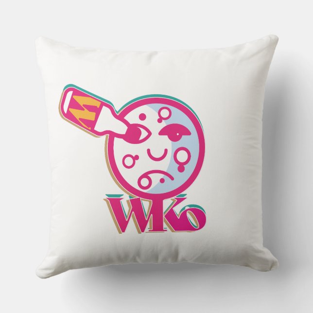 BETTER WITHOUT ALCOHOL BY MASANSER (LUNA) THROW PILLOW (Back)