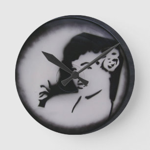 bettie page.JPG Round Clock