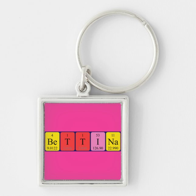 Bettina periodic table name keyring (Front)