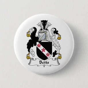 Betts Family Crest 2 Inch Round Button