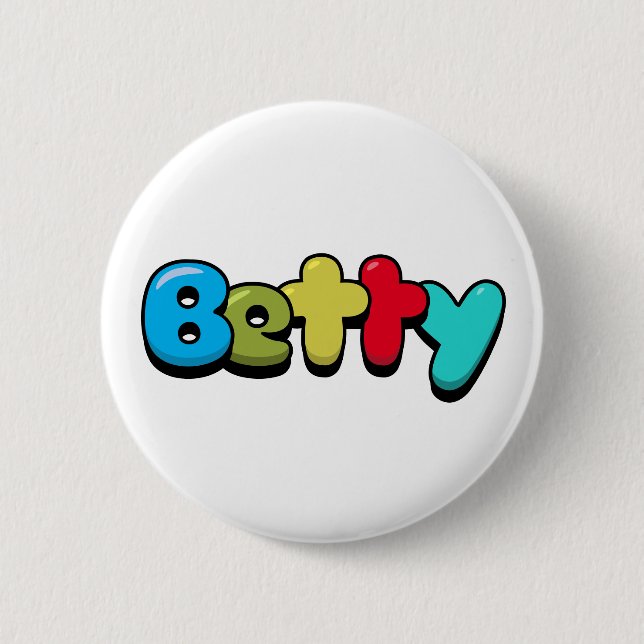 Betty 2 Inch Round Button (Front)