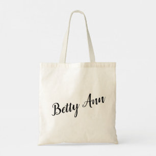 Betty Ann Customizable Script Design Tote Bag